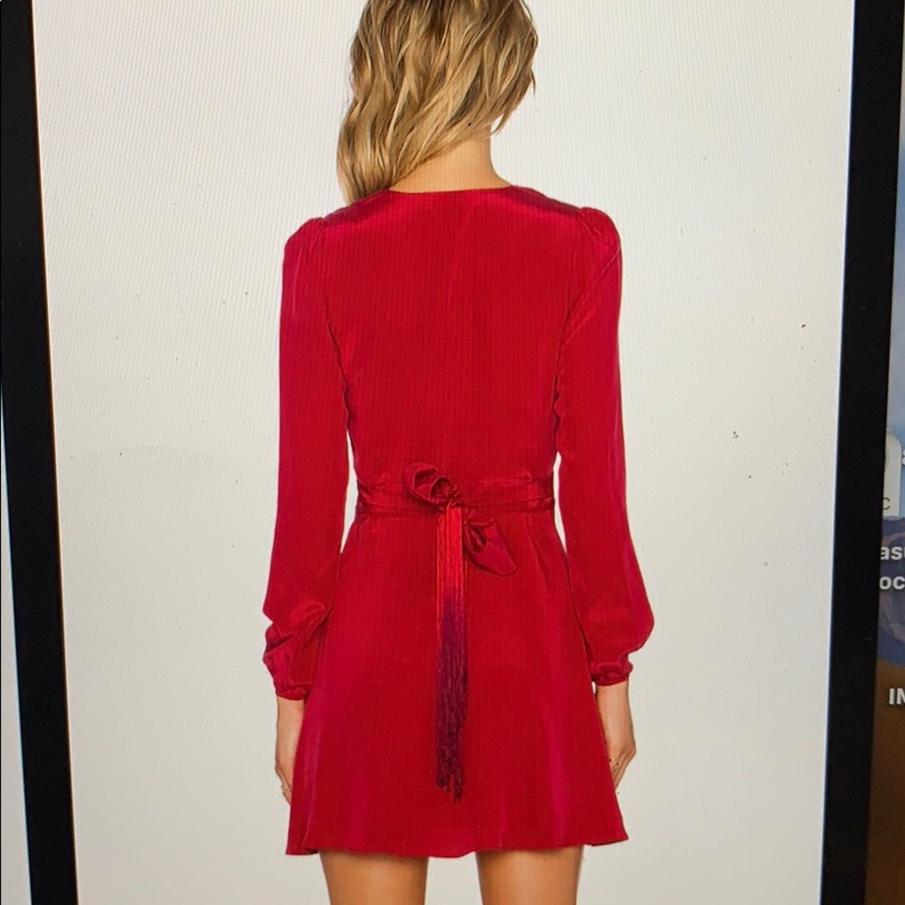 Carmella Michli X Revolve 100% Silk Dress Berry - Picture 3 of 14